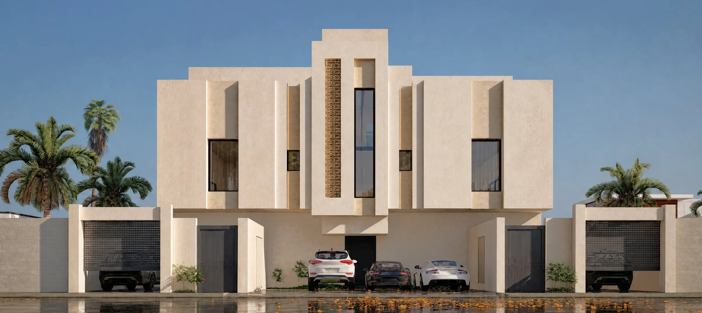 عمارة سكنية، حي طيبة — الواجهة الرئيسية